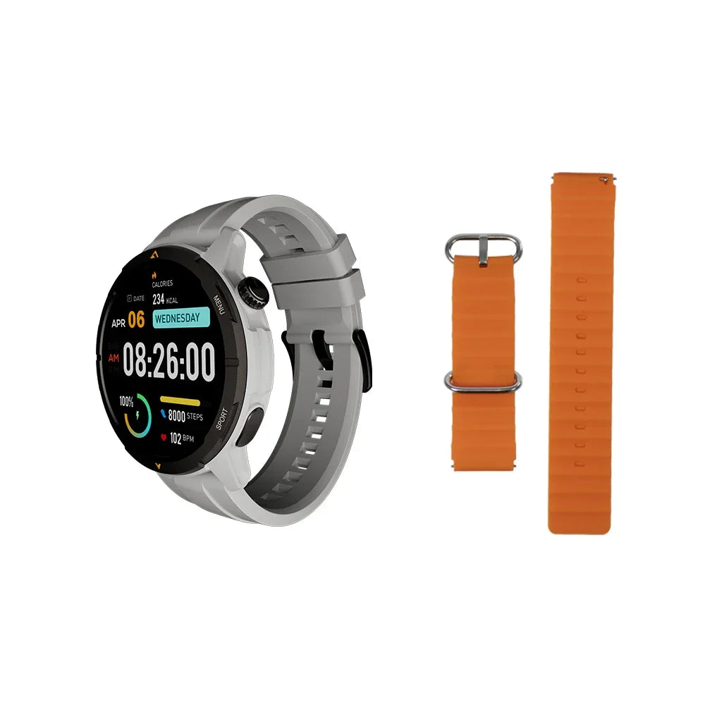 AGM Legion Smartwatch 1.43" AMOLED 5ATM Waterproof 100+ Sports Modes GPS Compass - Rugged Design for Outdoor Enthusiasts