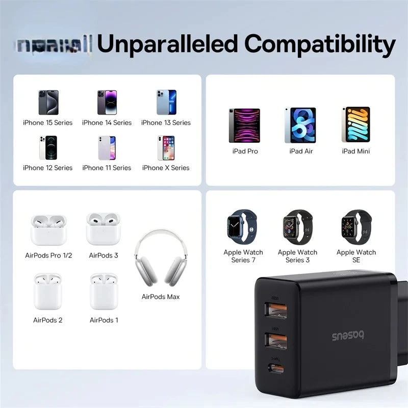 30W USB Type C Charger Phone Charger PD Quick Charge For iPhone15 14 13 12 Pro Max QC3.0 Fast Charging For Samsung Xiaomi