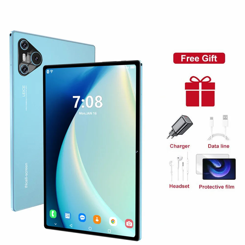 2025 Pad 16 Pro Tablet 10 inch Android 4K WIFI 10000mAh 16GB+1TB Tablets Dual SIM Snapdragon 870 Tablet PC For Children Kids Tab