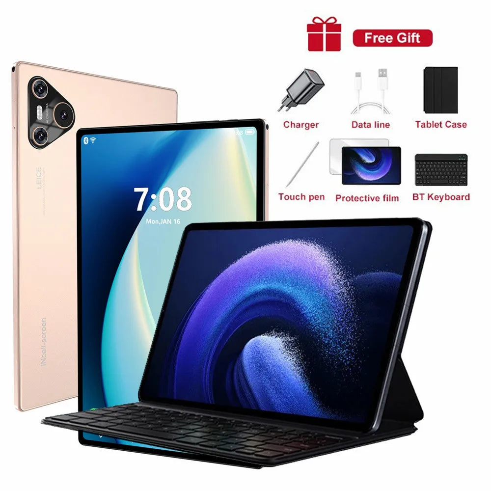 2025 Pad 16 Pro Tablet 10 inch Android 4K WIFI 10000mAh 16GB+1TB Tablets Dual SIM Snapdragon 870 Tablet PC For Children Kids Tab
