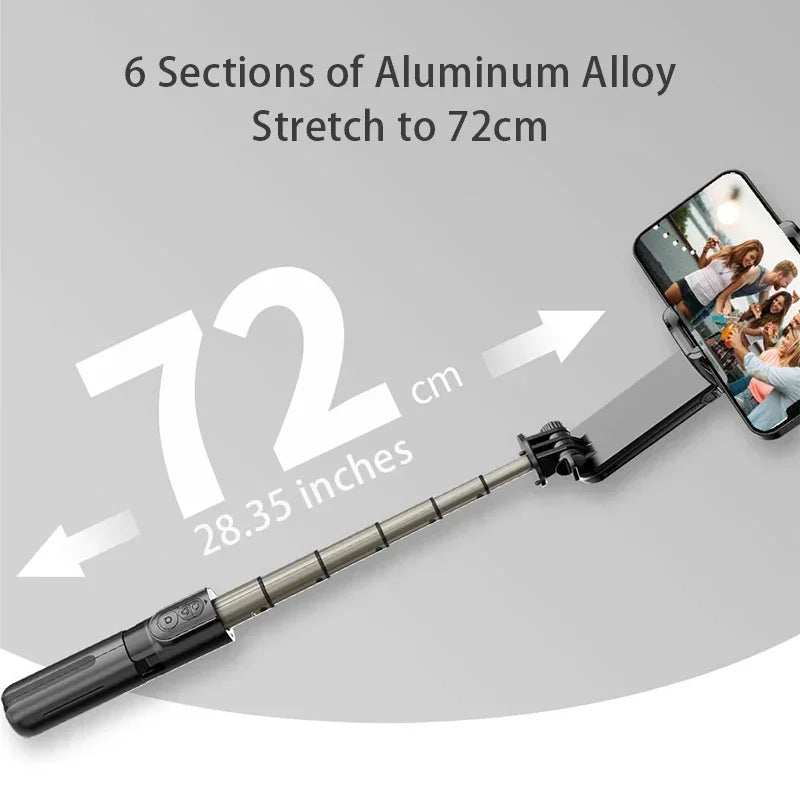 Handheld Selfie Stick Gimbal Stabilizer Holder Adjustable Fill Light Selfie Stand Bluetooth Phone For IPhone Samsung Xiaomi Pro