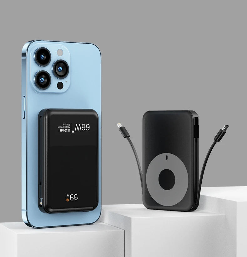 For IPhone 15 14 13 Pro Xiaomi Powerbank Magnetic Wireless Charger Power Bank 20000 Mah 66W Fast Charging External Battery Pack