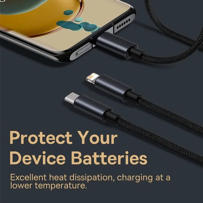 3 in 1 USB Cable Type C Cable For Samsung Xiaomi Mi 9 Huawei Cable For iPhone 13 12 11 Phone Charger Micro USB Data Cable