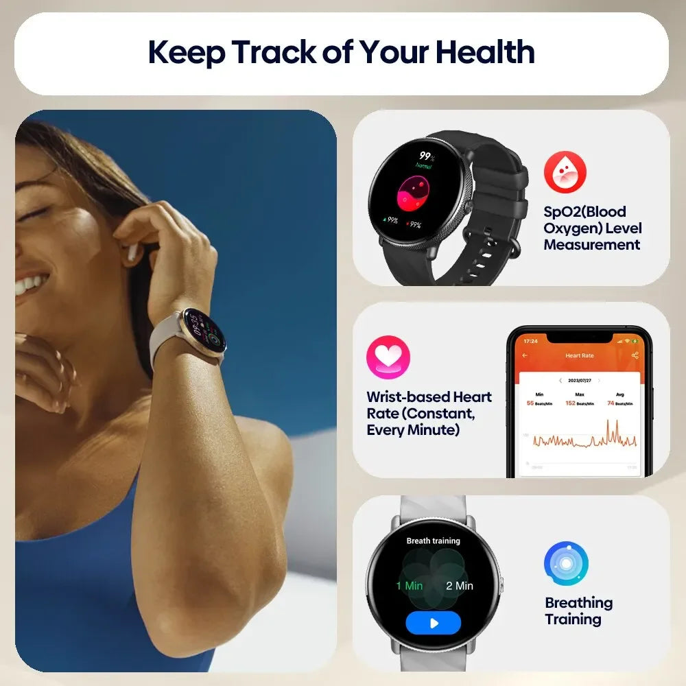 GTR 3 Pro Voice Calling Smart Watch Display 316L Stainless Steel Fitness Smartwatch Women