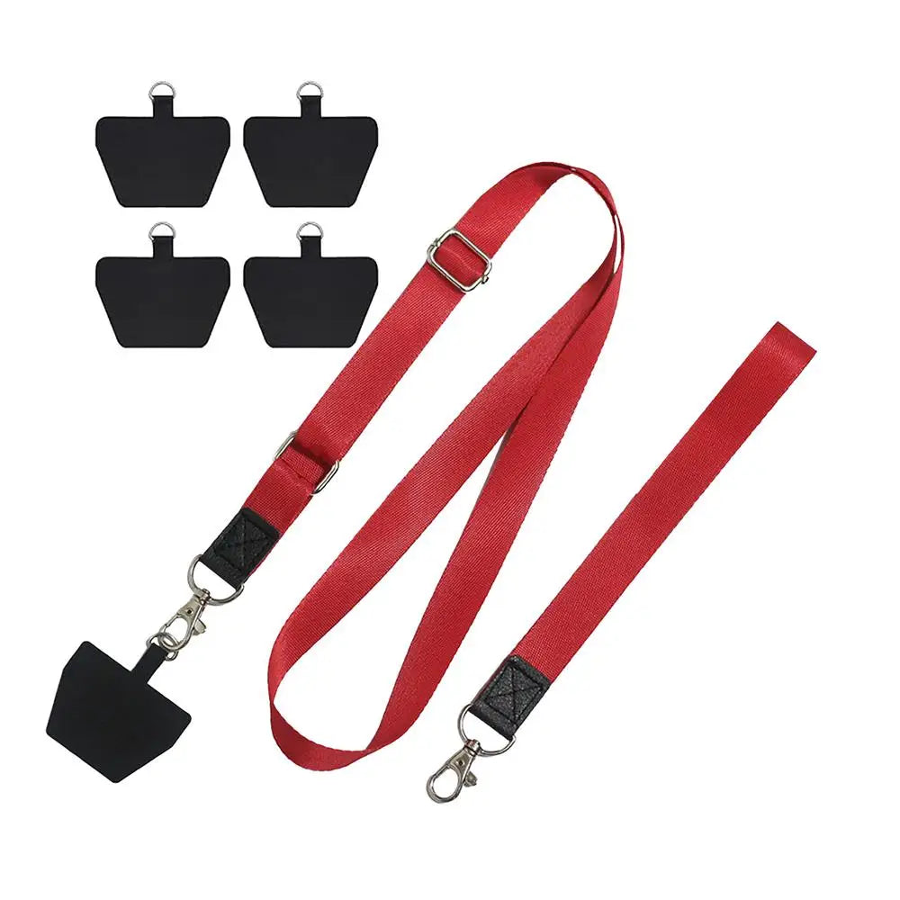 Mobile Phone Lanyard Adjustable Neck Anti-loss Neck Strap Phone Lanyards With 4 Cushions Suitable For All Smartphones