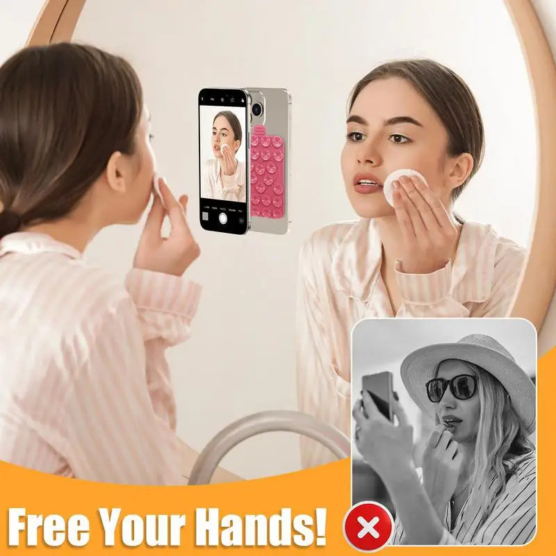 Phone Sticky Grip Double-Sided Love Suctions Phone Case Phone Holder Adjustable Silicon Adhesive Accessory Portable Strong