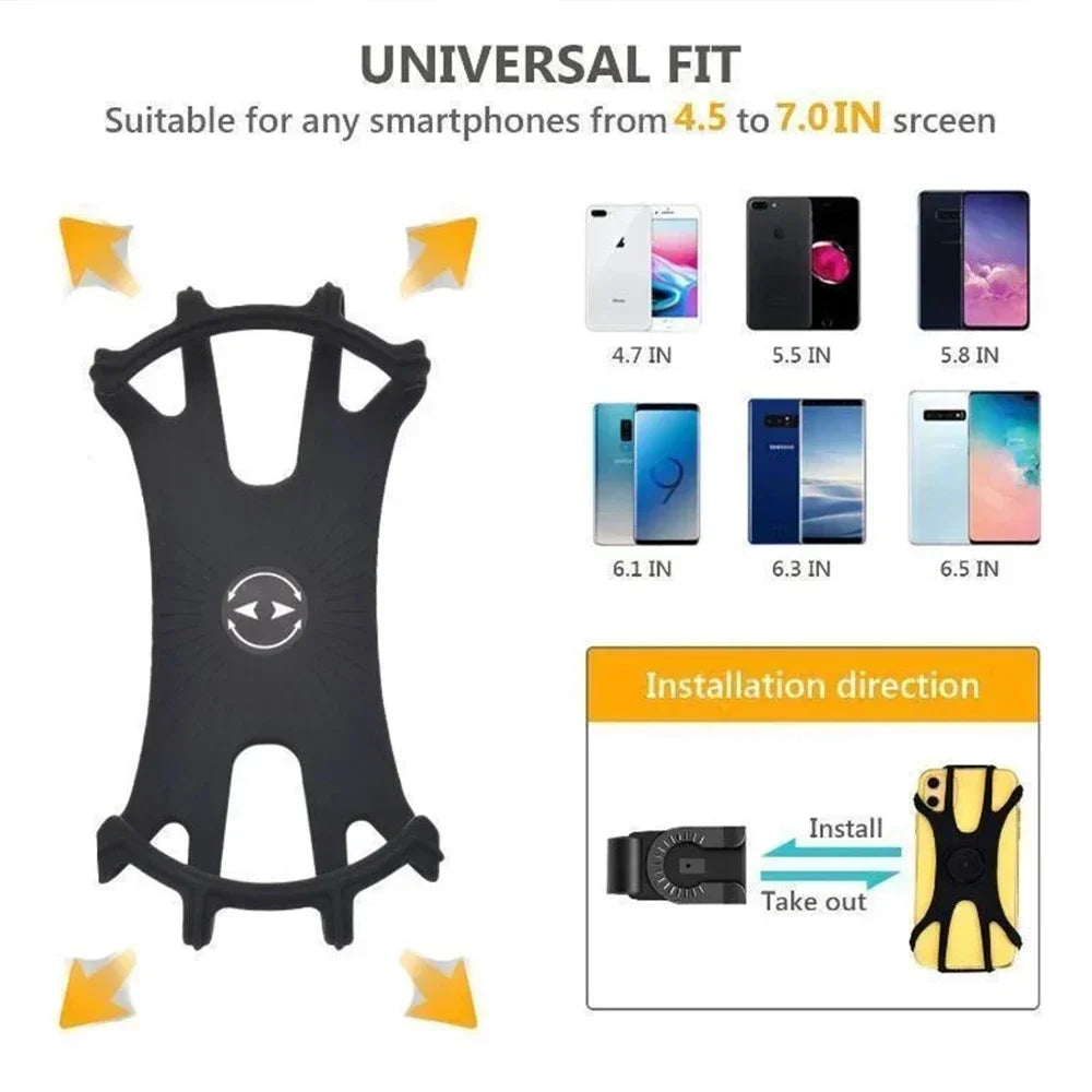 360° Removable Phone Holder Universal Phone Mount for Bicycle Motorcycle Scooter Phone Mount for 4" to 7" all Smartphones