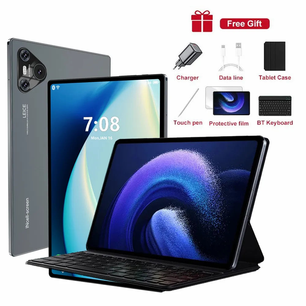 2025 Pad 16 Pro Tablet 10 inch Android 4K WIFI 10000mAh 16GB+1TB Tablets Dual SIM Snapdragon 870 Tablet PC For Children Kids Tab