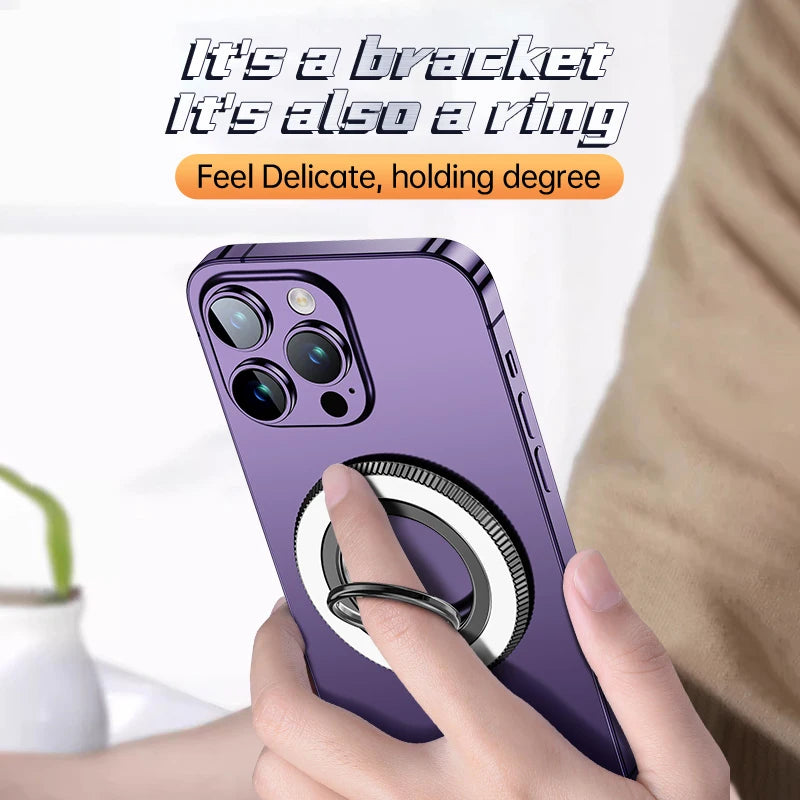 Finger Ring Holder with 360° Rotate Ring Smartphone Bracket Magnetic Phone Grip for iPhone 15 Pro Max 14 13 12 Samsung