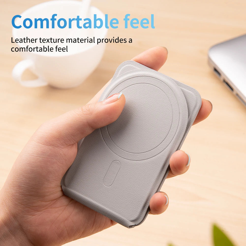 Foldable Phone Stand Holder Pocket Cell Phone Video Tripod Leather Magnetic Phone Holder for iPhone 16 15 14 13 12 11 Desk Stand