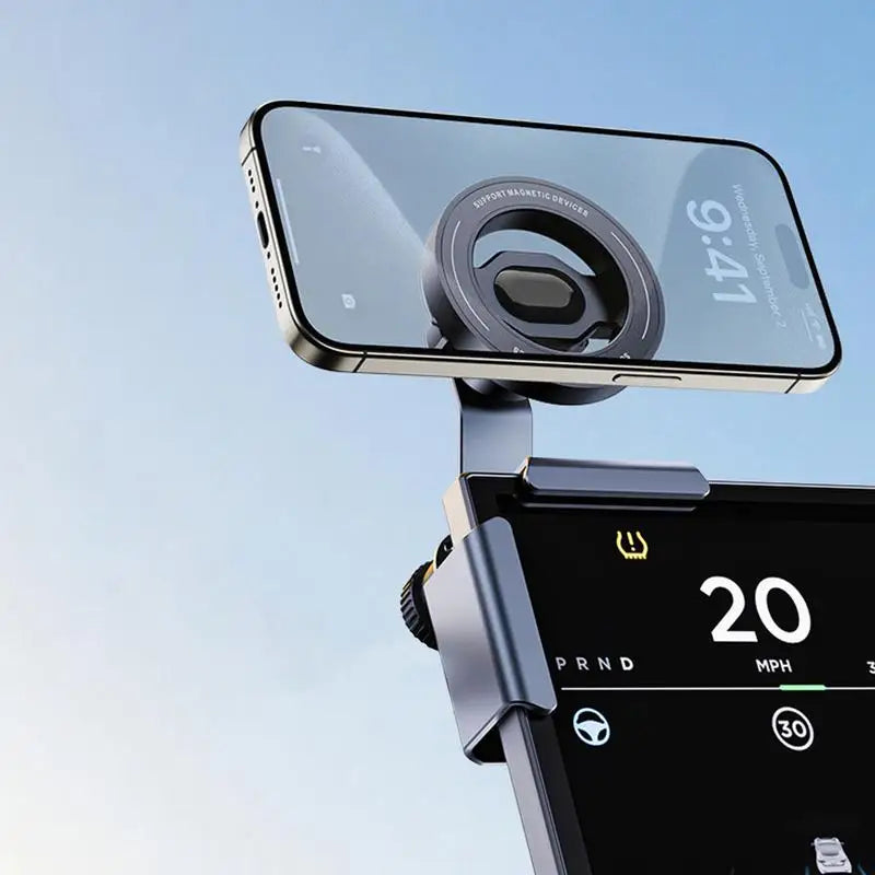 Suction Cup Strong Magnetic Phone Mount 360 Degree Rotation Dash Screen Support Cradle For Tesla Car Dashboard Screen