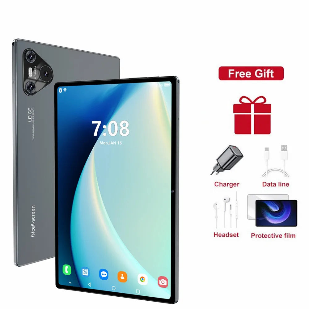 2025 Pad 16 Pro Tablet 10 inch Android 4K WIFI 10000mAh 16GB+1TB Tablets Dual SIM Snapdragon 870 Tablet PC For Children Kids Tab