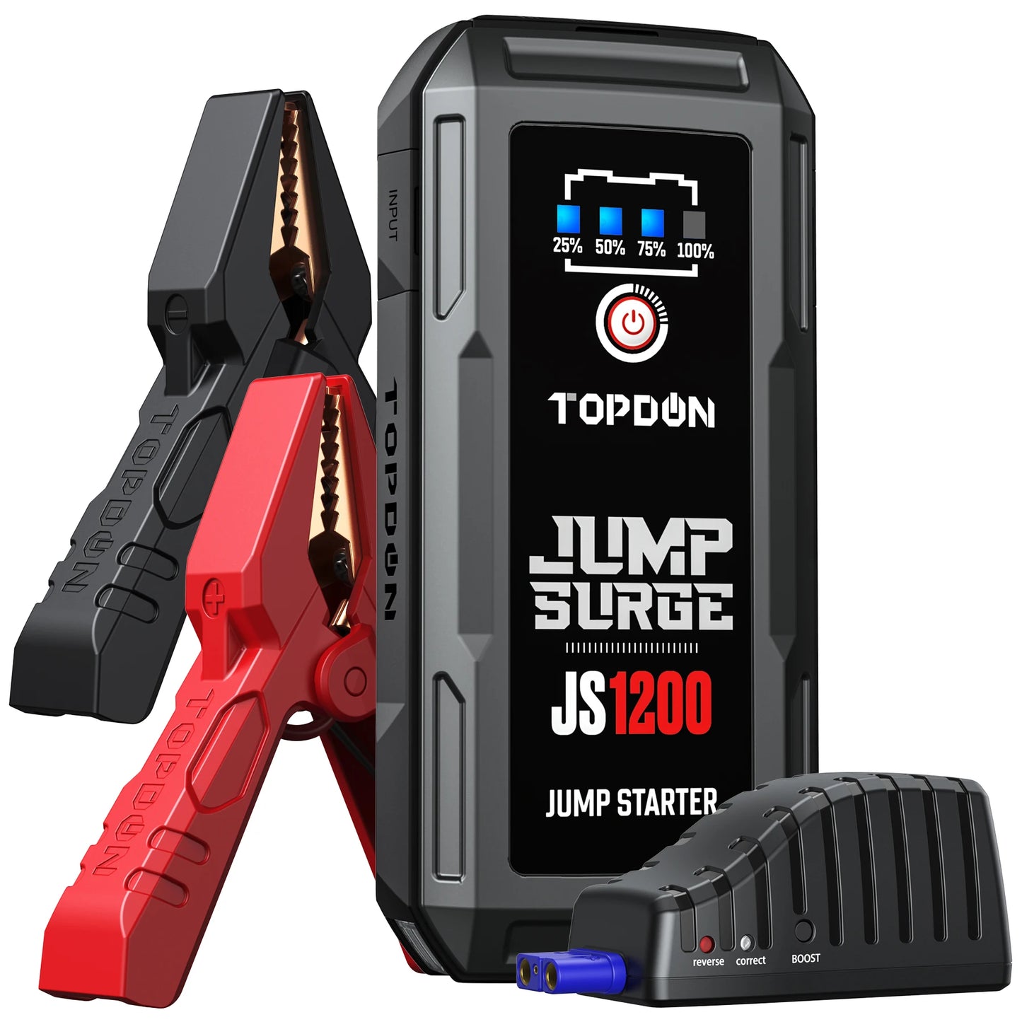 Topdon JS2000/JS1500/JS1200pro 2000A/1200A Jump Starter Power Bank 12V Car Starting Device 16000Mah Battery for Booster