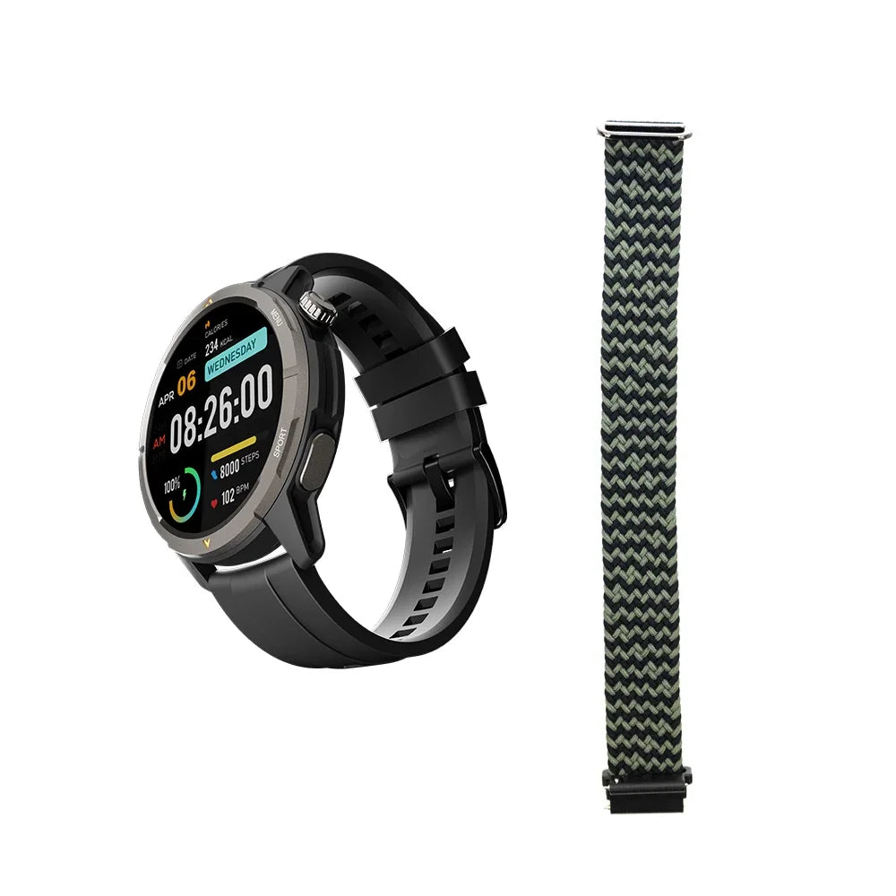 AGM Legion Smartwatch 1.43" AMOLED 5ATM Waterproof 100+ Sports Modes GPS Compass - Rugged Design for Outdoor Enthusiasts