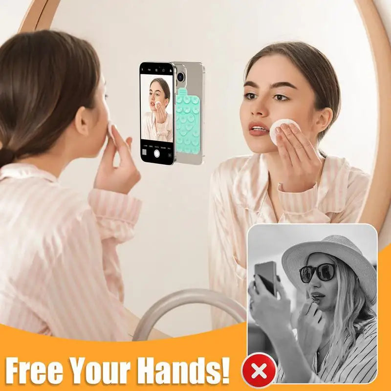 Phone Sticky Grip Double-Sided Love Suctions Phone Case Phone Holder Adjustable Silicon Adhesive Accessory Portable Strong