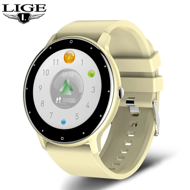LIGE Smart Watch Men Women Full Touch Screen Sport Fitness Watch Man IP67 Waterproof Bluetooth For Android IOS Smartwatch Men