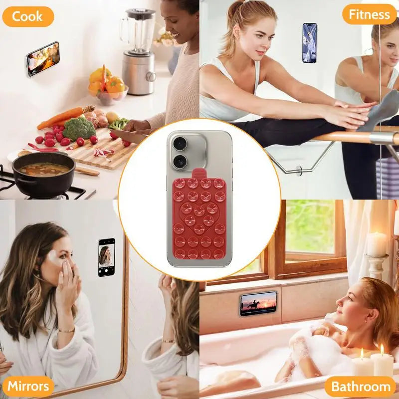 Phone Sticky Grip Double-Sided Love Suctions Phone Case Phone Holder Adjustable Silicon Adhesive Accessory Portable Strong