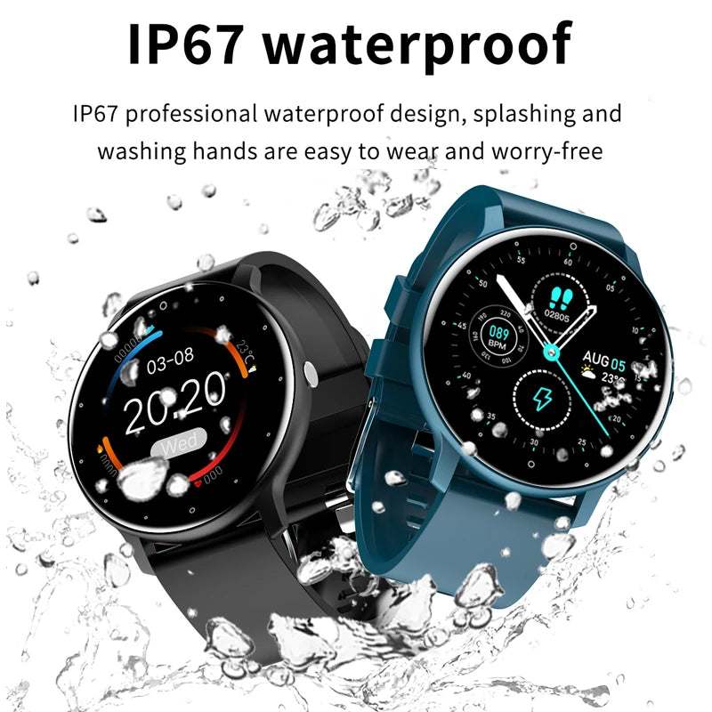 LIGE Smart Watch Men Women Full Touch Screen Sport Fitness Watch Man IP67 Waterproof Bluetooth For Android IOS Smartwatch Men