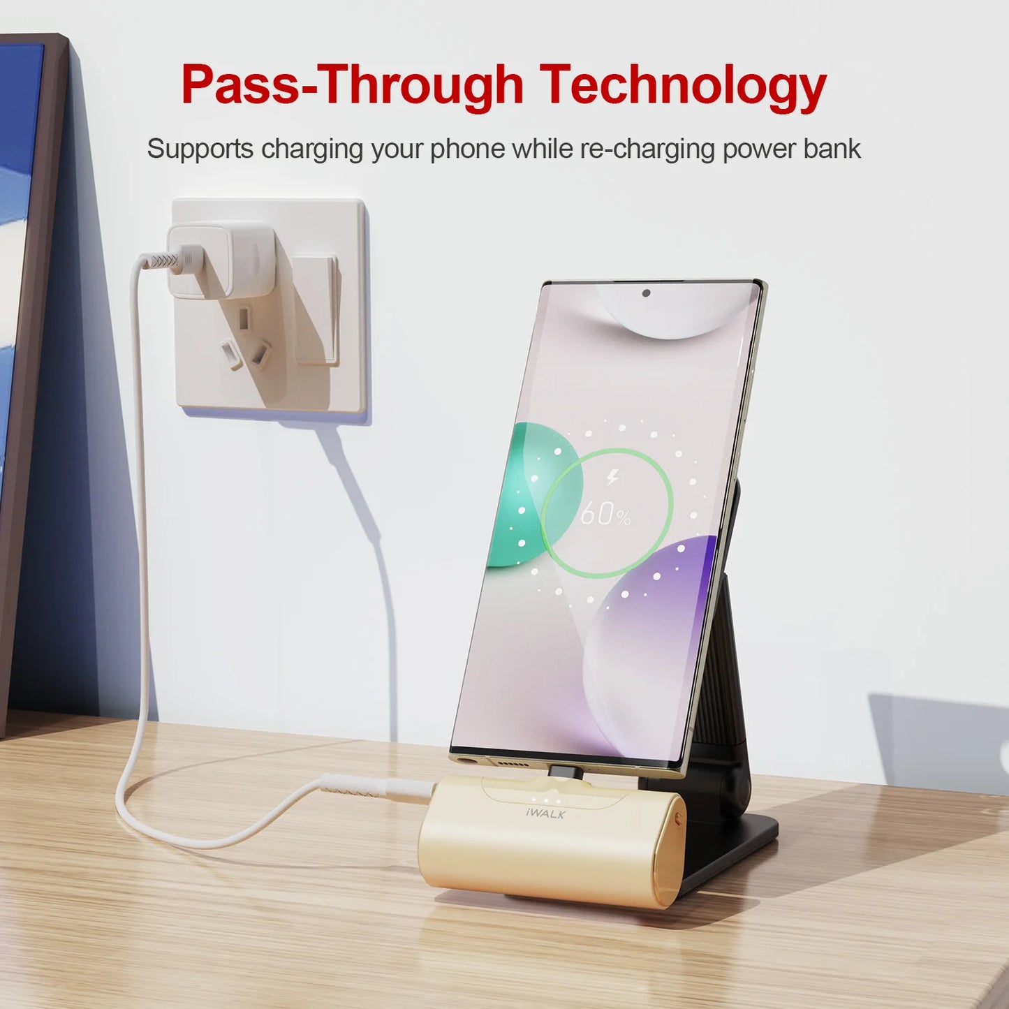 iWALK TYPE-C 4500mAh Capsule Powerbank Fast Charge Portable External Battery for IPhone 15 16 Samsung S24/23 Android Power Banks