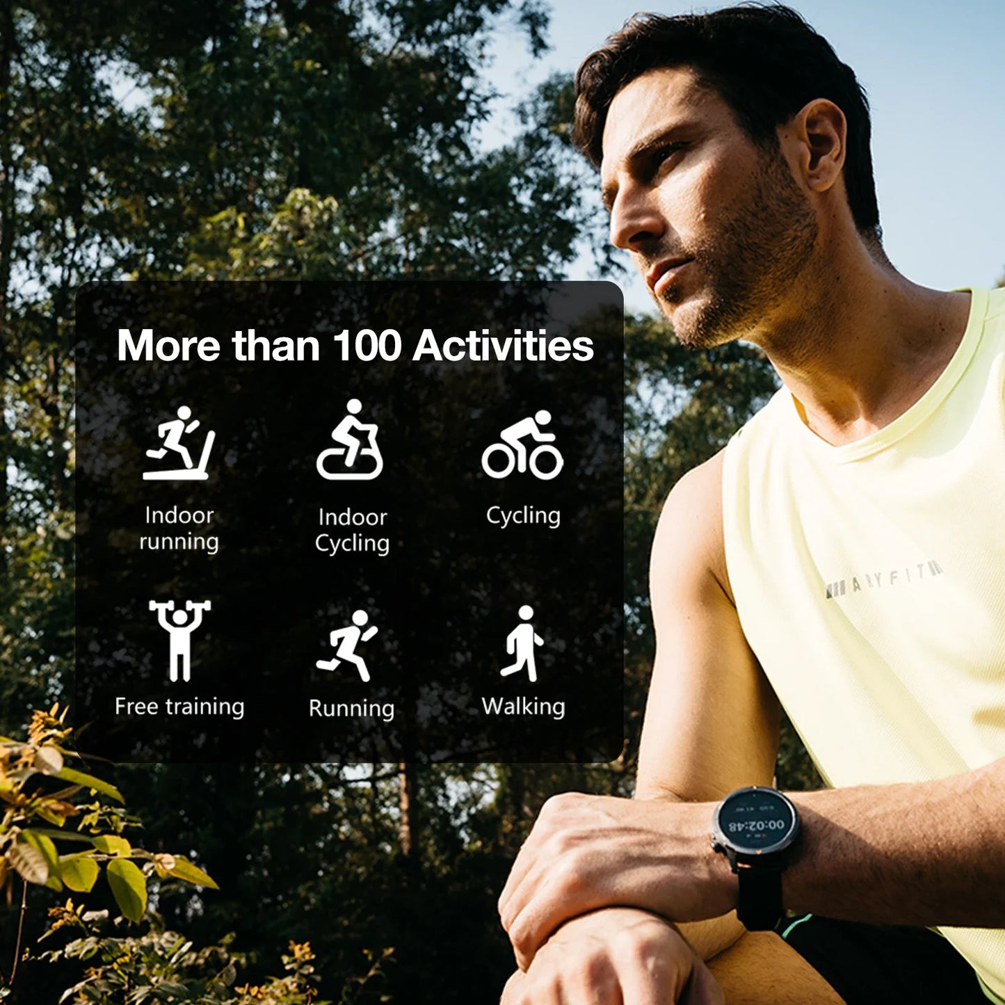 AGM Legion Smartwatch 1.43" AMOLED 5ATM Waterproof 100+ Sports Modes GPS Compass - Rugged Design for Outdoor Enthusiasts