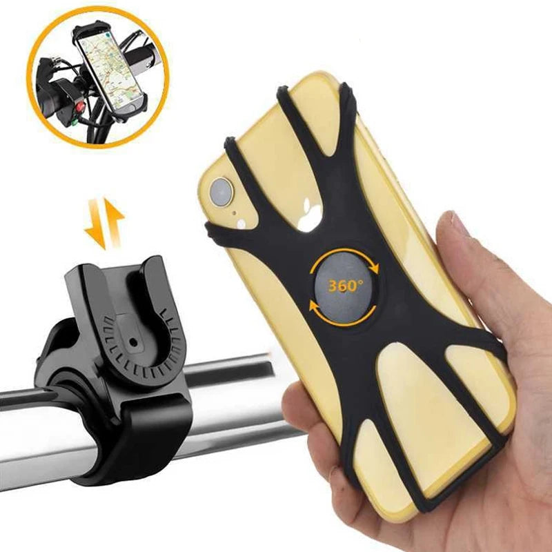 360° Removable Phone Holder Universal Phone Mount for Bicycle Motorcycle Scooter Phone Mount for 4" to 7" all Smartphones