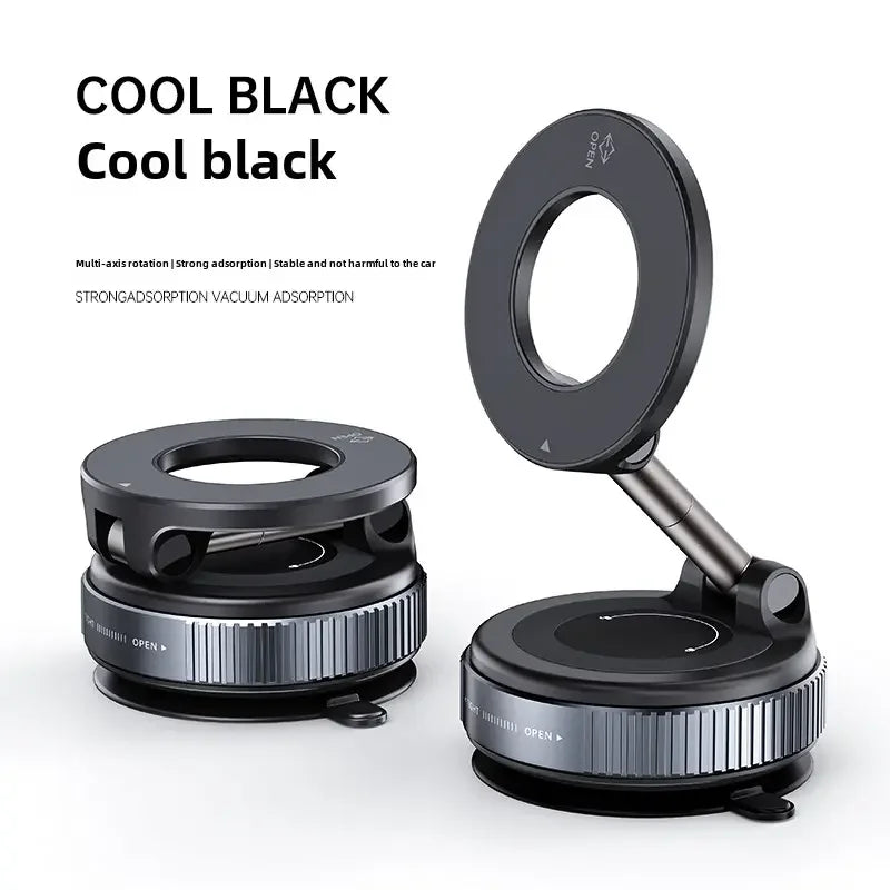 Foldable magnetic car phone holder, vacuum suction cup rotating 360 °, suitable for multi angle adjustment of vehicles and walls