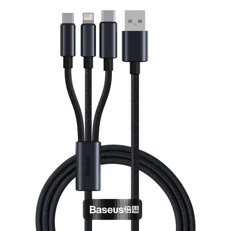3 in 1 USB Cable Type C Cable For Samsung Xiaomi Mi 9 Huawei Cable For iPhone 13 12 11 Phone Charger Micro USB Data Cable