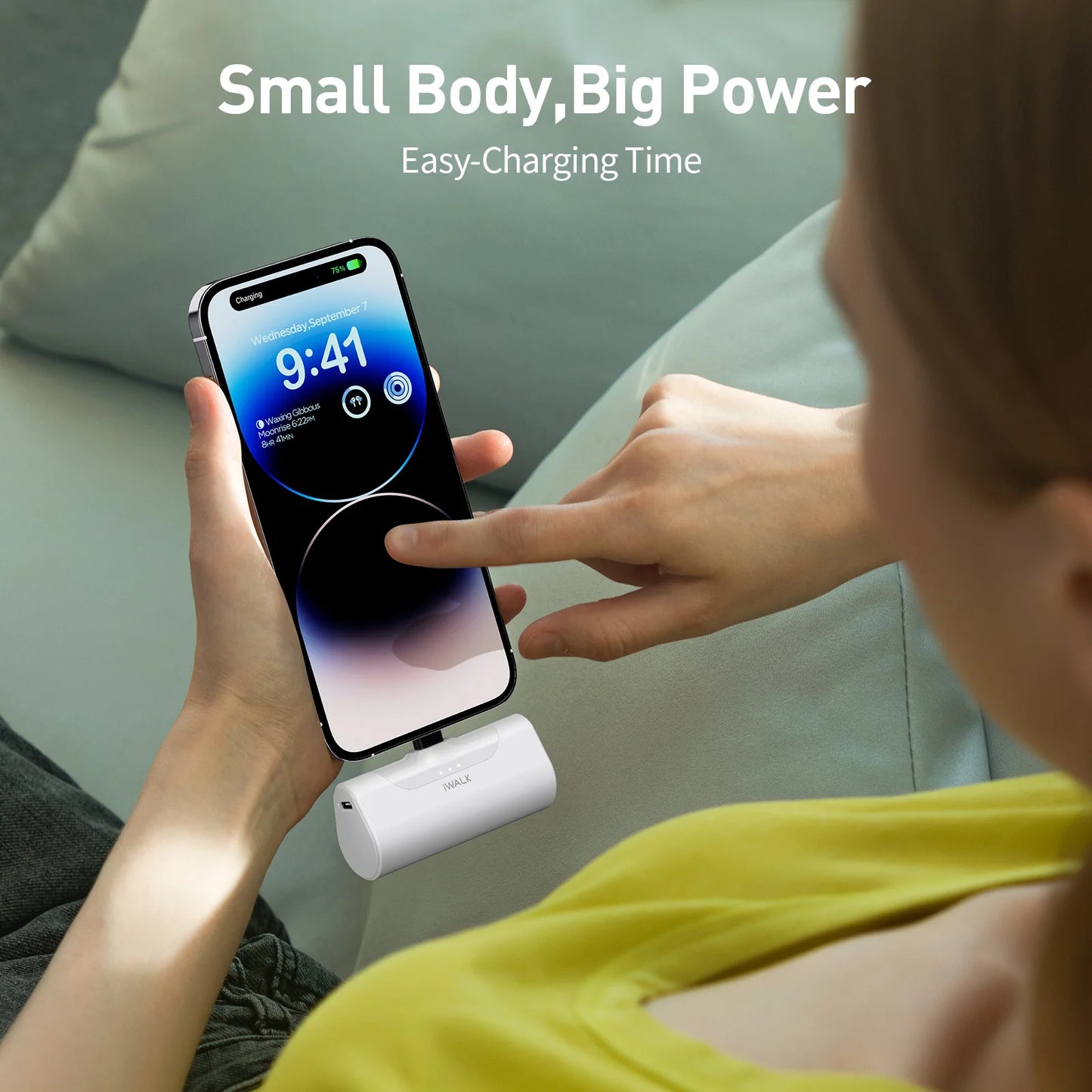 iWALK TYPE-C 4500mAh Capsule Powerbank Fast Charge Portable External Battery for IPhone 15 16 Samsung S24/23 Android Power Banks