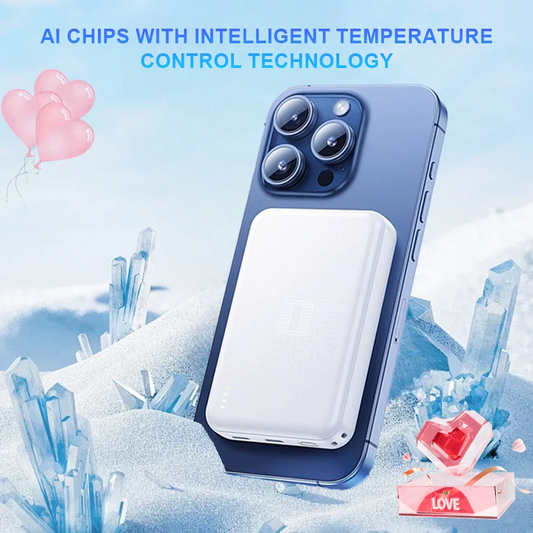 5000 Mah 5W Magnetic Wireless Mobile Phone Power Supply Set with Bracket Digital Display 5000 Mah Power Supply Set