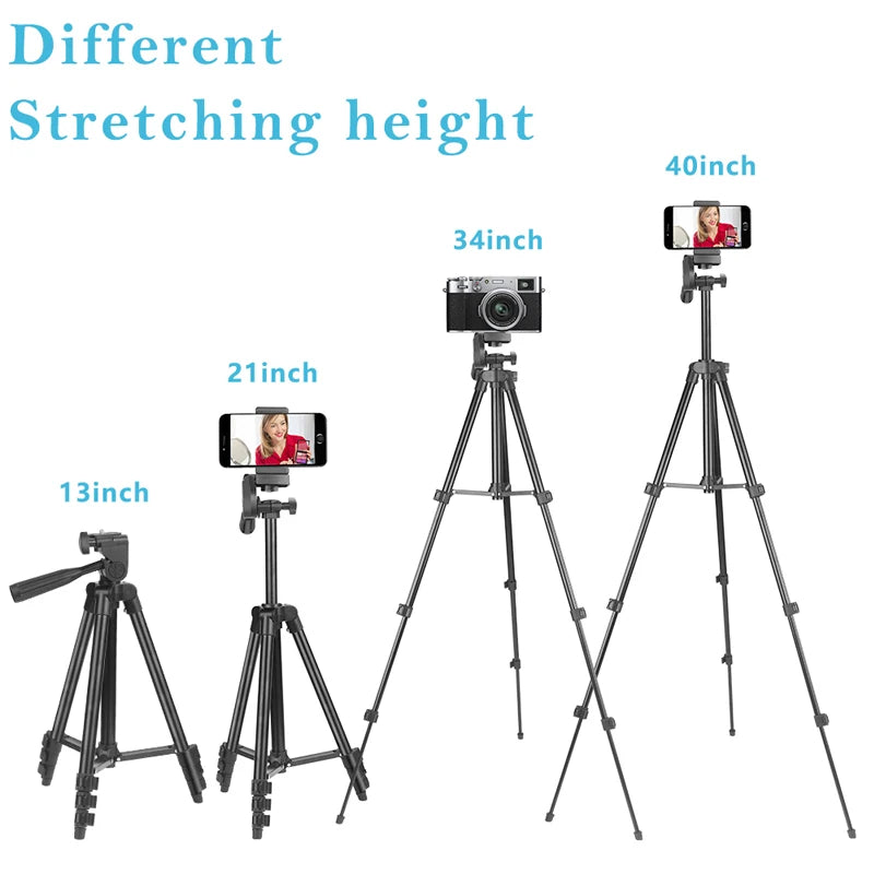 3120 Tripod for Phone 100cm Universal Phone Video Tripod Stand with Bluetooth Selfie Remote Video Recording  Photography Stand