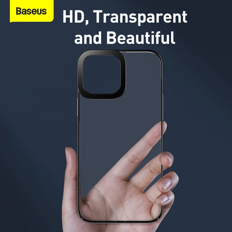 Baseus Plating Case For iPhone 13 Pro Max Clear Full Lens Protection Case Transparent Shockproof Cover For NEW iPhone 2021 Case