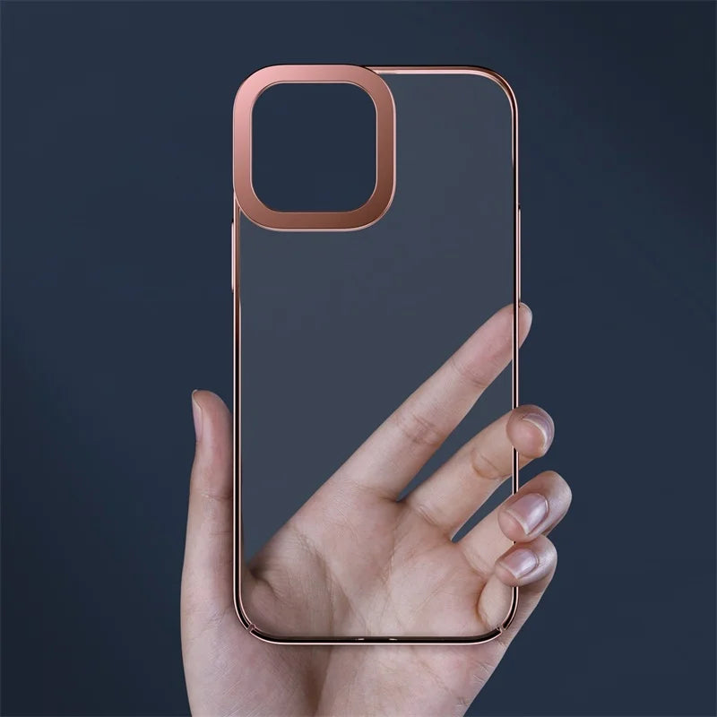 Baseus Plating Case For iPhone 13 Pro Max Clear Full Lens Protection Case Transparent Shockproof Cover For NEW iPhone 2021 Case