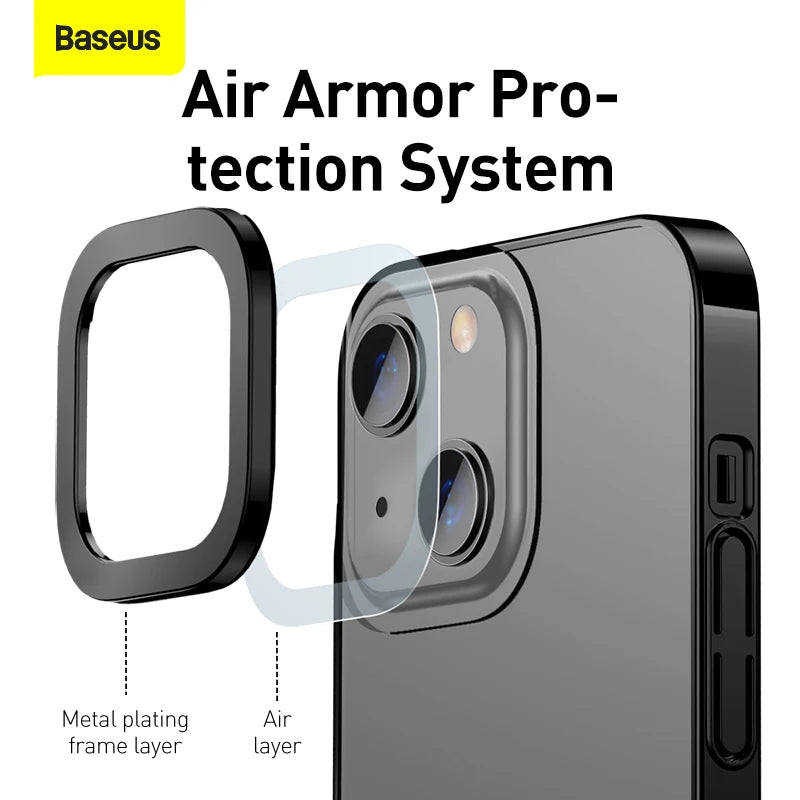 Baseus Plating Case For iPhone 13 Pro Max Clear Full Lens Protection Case Transparent Shockproof Cover For NEW iPhone 2021 Case