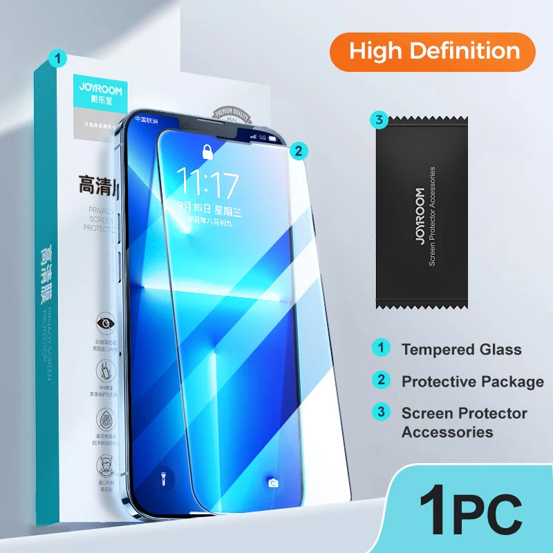 Joyroom Private Screen Protector For iPhone 16 15 14 13 Pro Max Anti-Spy Tempered Glass For iPhone 16 15 14 13 12 Pro Glass