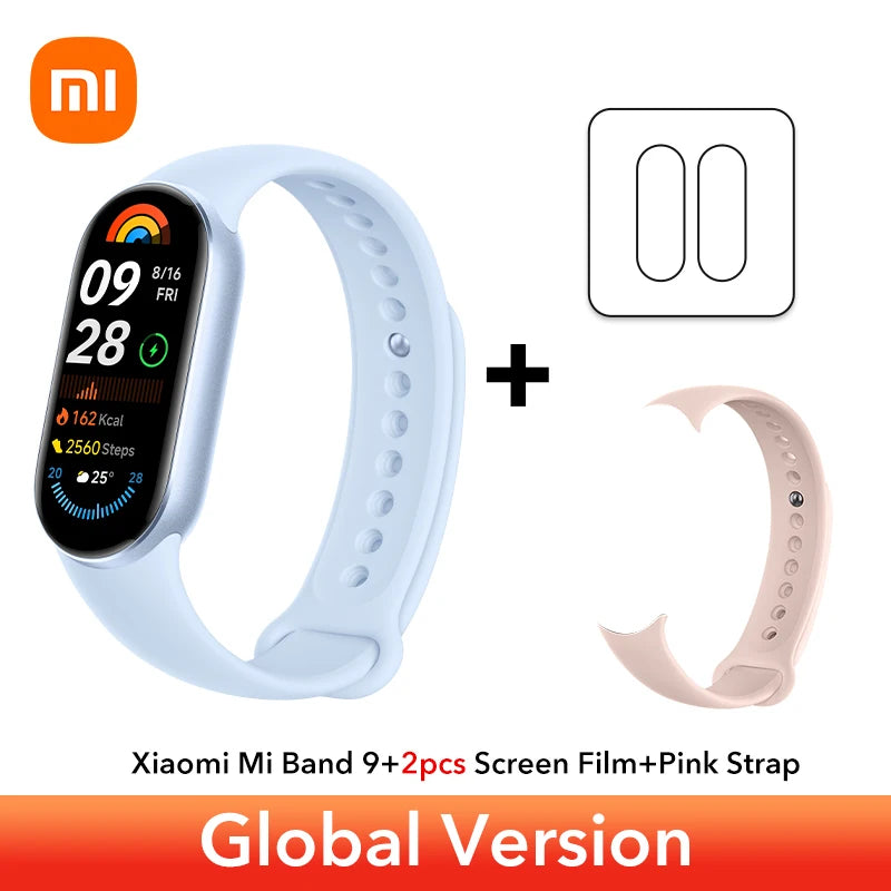 Fast Shipping Global Version Xiaomi Smart Band 9 1.62''AMOLED 150+ sports modes 21-day battery life* sleep SpO₂ monitoring* band