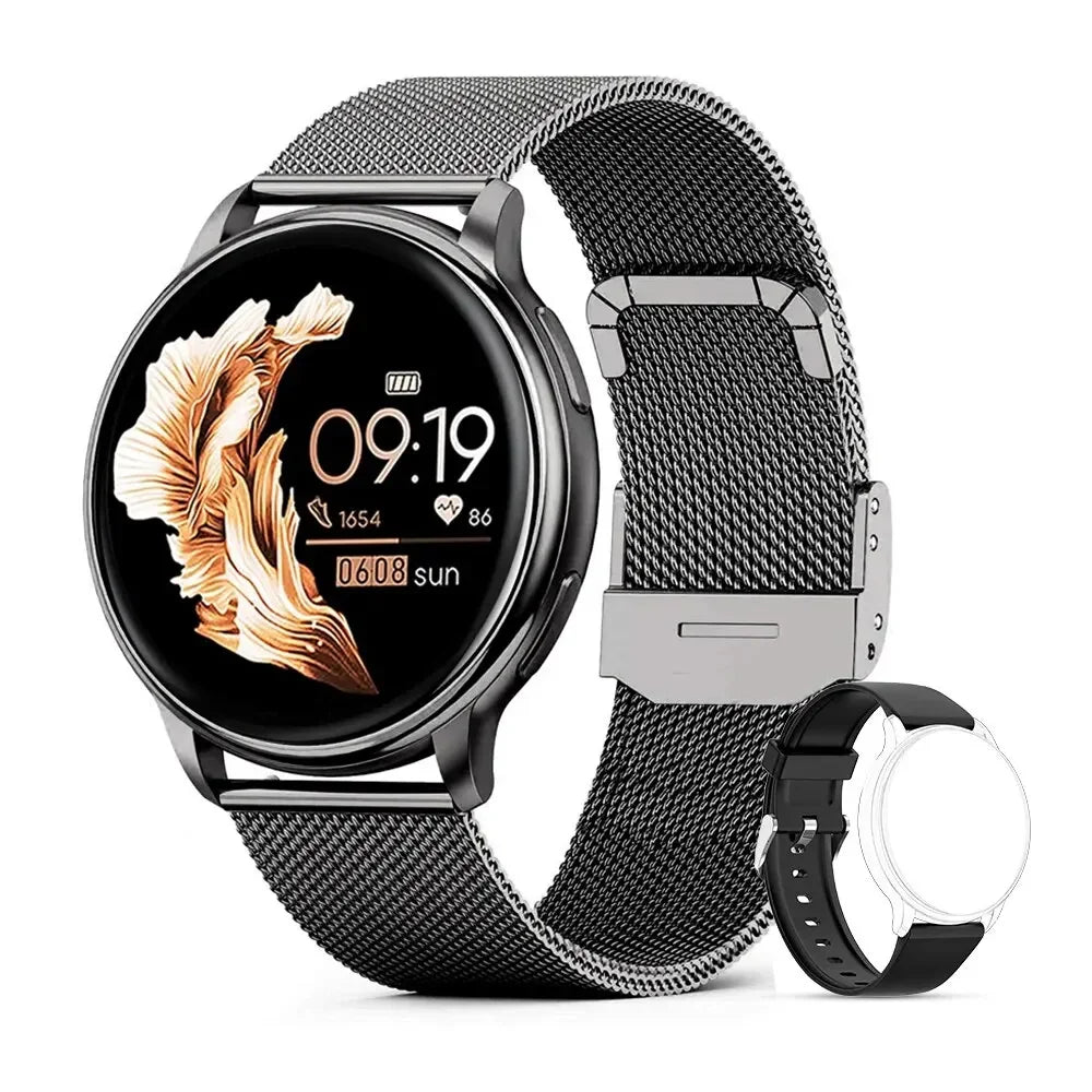 Bluetooth Call Smart Watch Women Custom Dial Steel Watches Men Sports Fitness Tracker Heart Rate Smartwatch  Android IOS G35