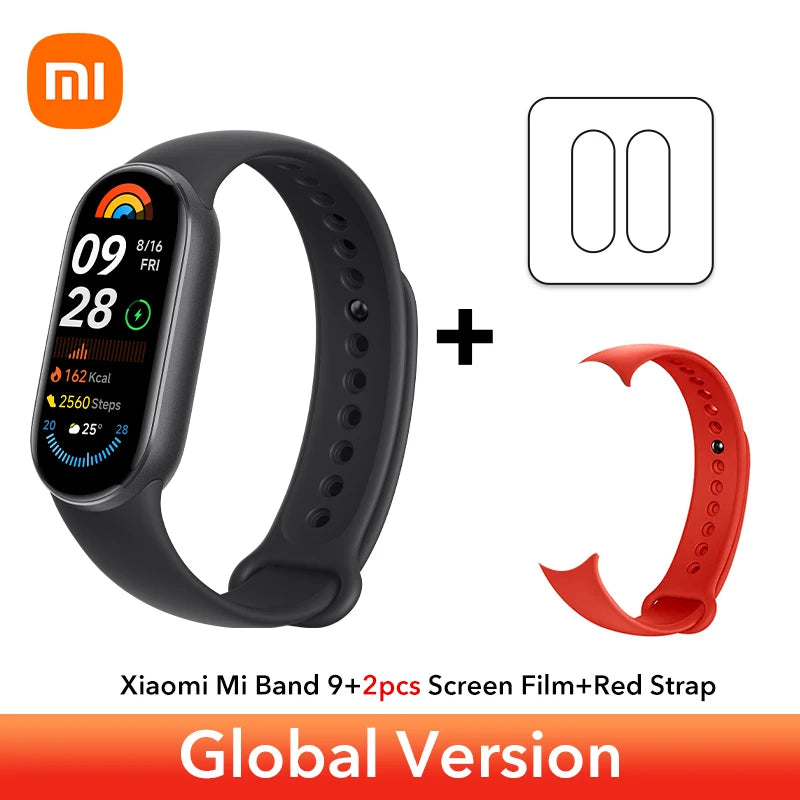 Fast Shipping Global Version Xiaomi Smart Band 9 1.62''AMOLED 150+ sports modes 21-day battery life* sleep SpO₂ monitoring* band