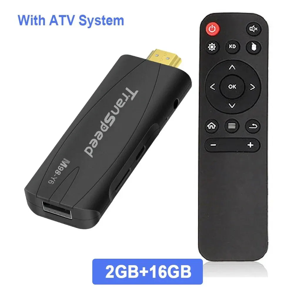 Transpeed TV Stick Android 13 ATV With TV App 4K 3D TV Box 2.4G&5G Voice Assistant Control