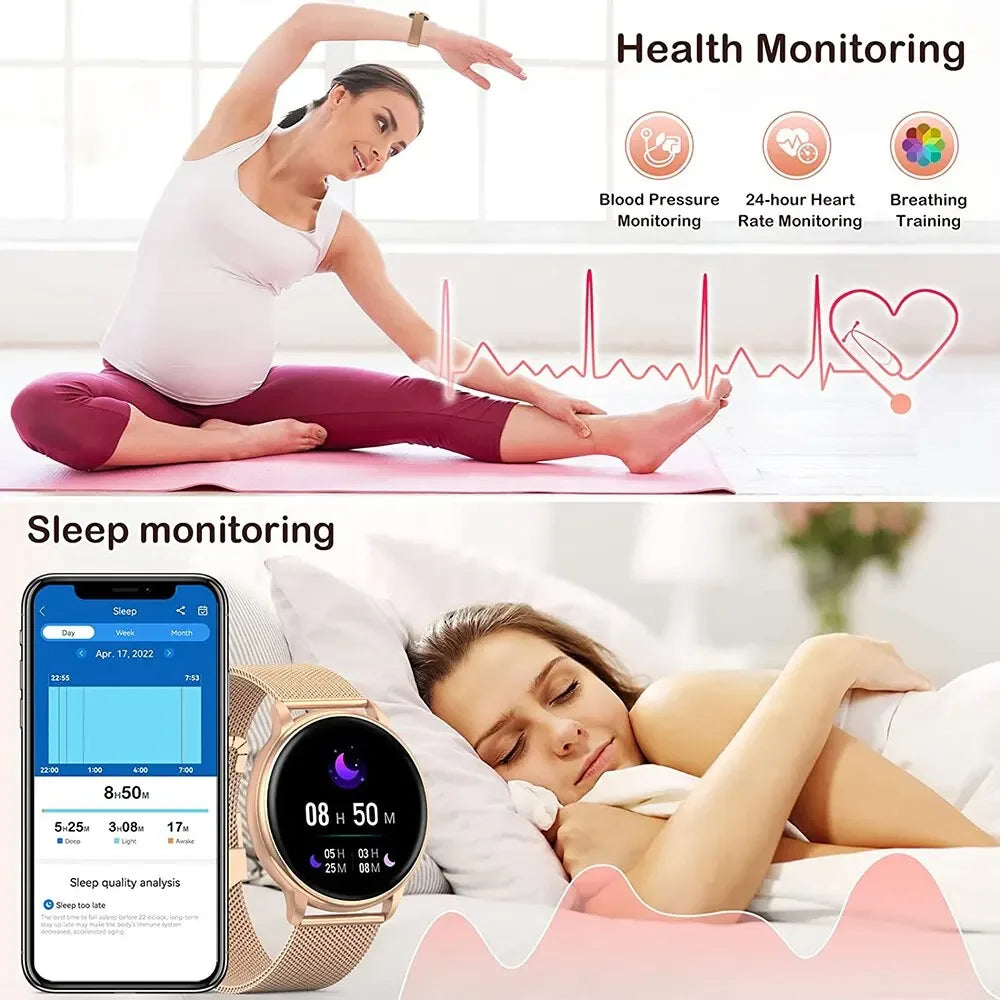 Bluetooth Call Smart Watch Women Custom Dial Steel Watches Men Sports Fitness Tracker Heart Rate Smartwatch  Android IOS G35