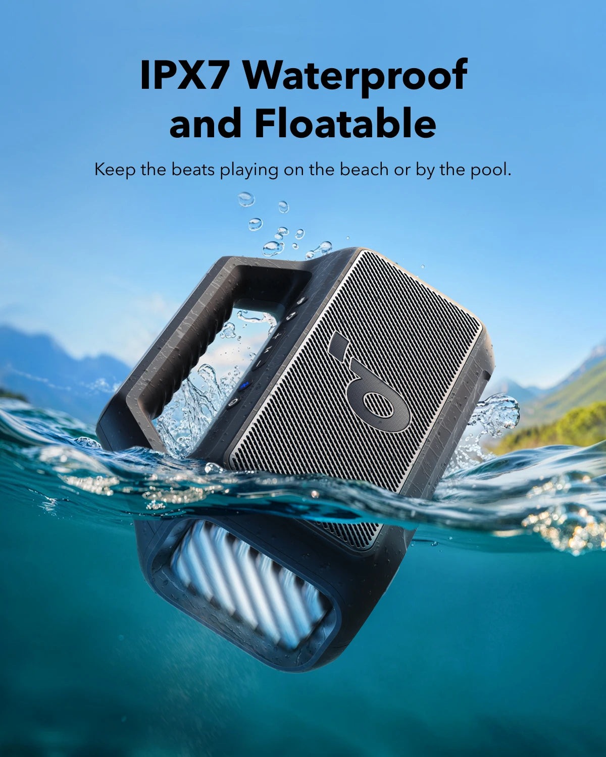 Soundcore by Anker Boom 2 Outdoor Speaker 80W Bluetooth Speakers BassUp 2.0 Speaker 24H Playtime Portable Speaker