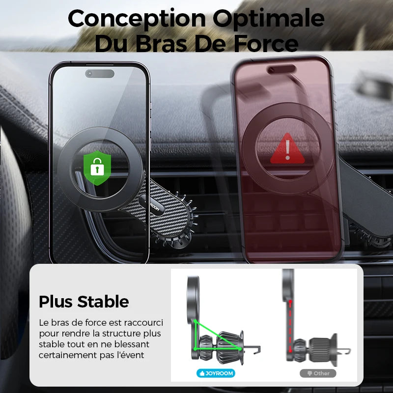 Joyroom Magnetic Car Phone Holder Universal Strong Car Air Vent Phone Mount Compatible with iPhone Samsung LG Google Pixel, etc