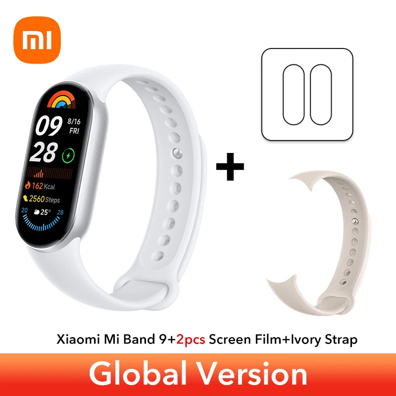 Fast Shipping Global Version Xiaomi Smart Band 9 1.62''AMOLED 150+ sports modes 21-day battery life* sleep SpO₂ monitoring* band