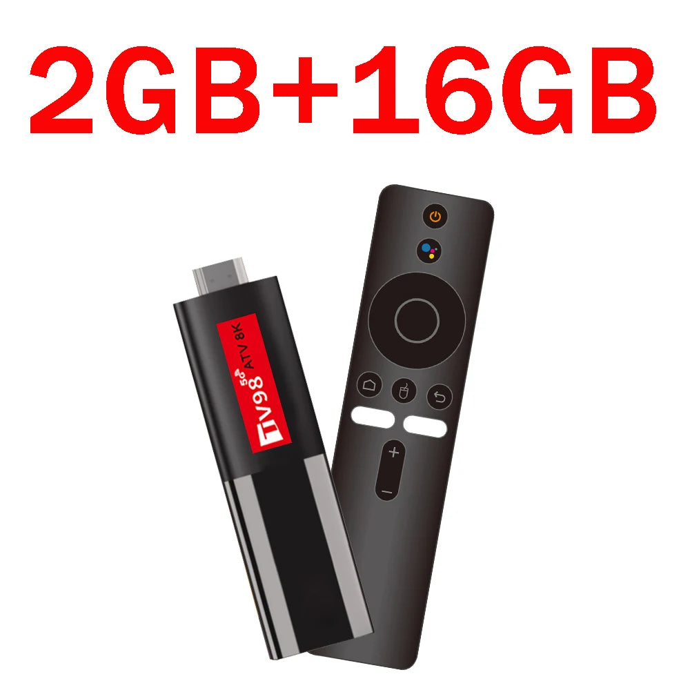 TV98 ATV 8K Mini TV Stick Android 14 Allwinner H618 Quad Core Cortex A53 8K HDR10+ iptv 4G&5G WIFI BT 5.0 Voice Smart TV BOX