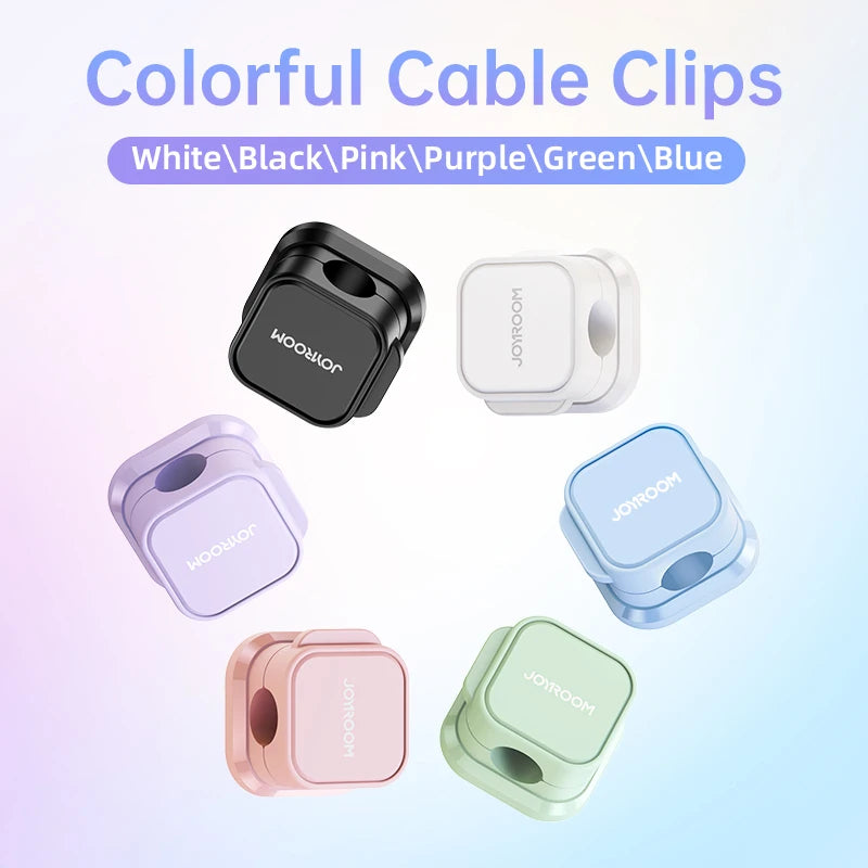 Joyroom 12/6/3 Pcs Magnetic Cable Clip Cable Holder Adhesive Wire Keeper Cord Cable Organizer for Home Office Desk Management