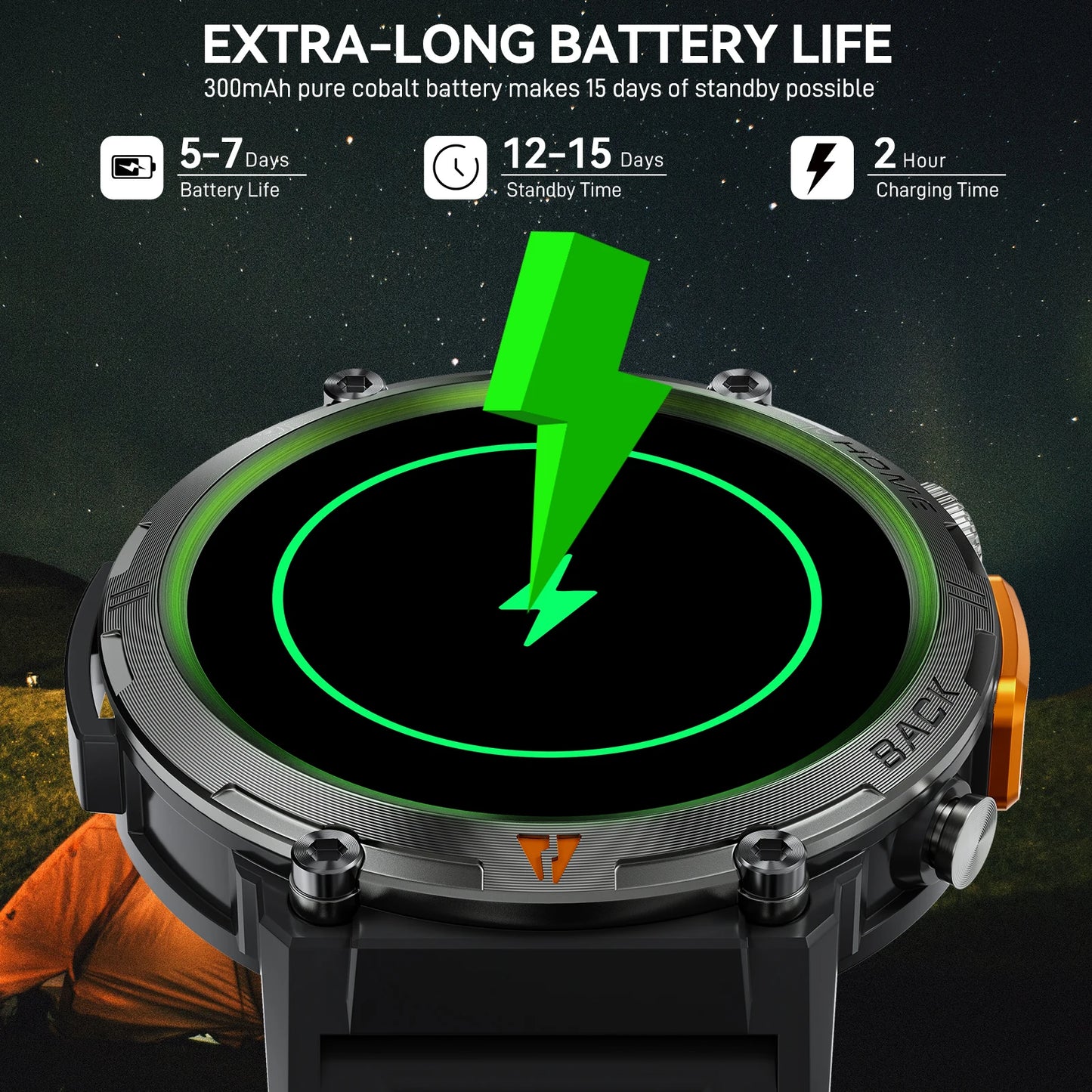 LaNikar KE3 Bluetooth Call Smart Watch Men Full Touch Screen Health Monitor With  steel ring Men SmartWatch For IOS Android