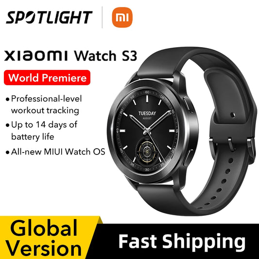 World Premiere Global Version Xiaomi Watch S3 1.43” AMOLED Display Bluetooth®️ 5.2 AII -New MIUI Watch OS 14 days battery life