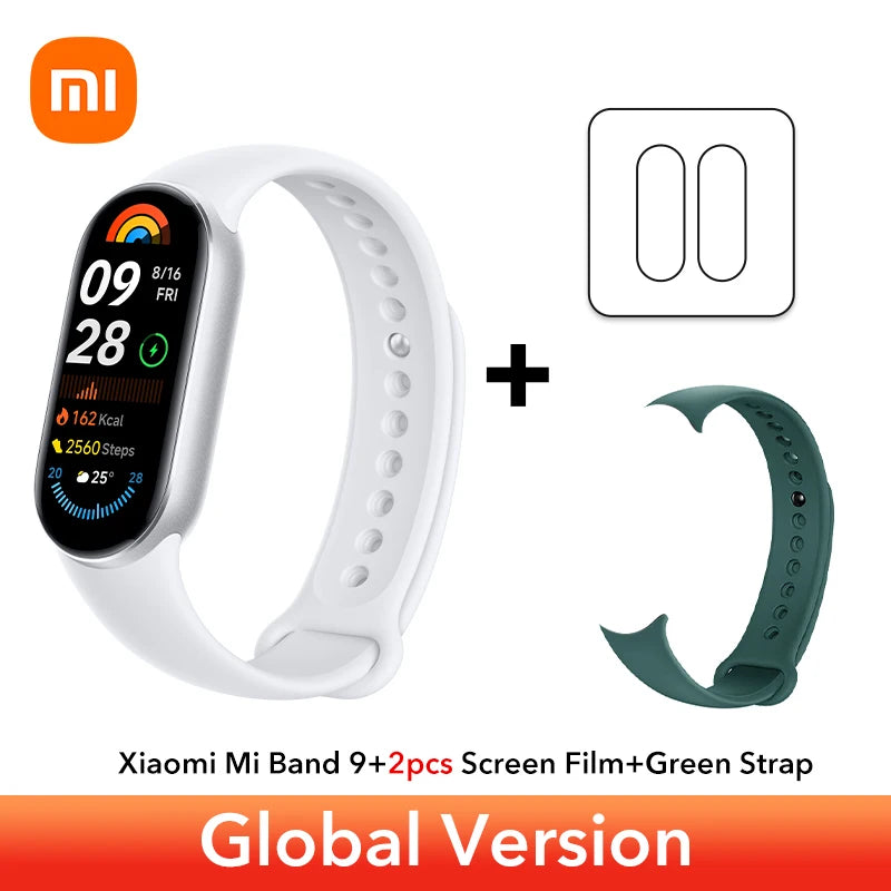 Fast Shipping Global Version Xiaomi Smart Band 9 1.62''AMOLED 150+ sports modes 21-day battery life* sleep SpO₂ monitoring* band