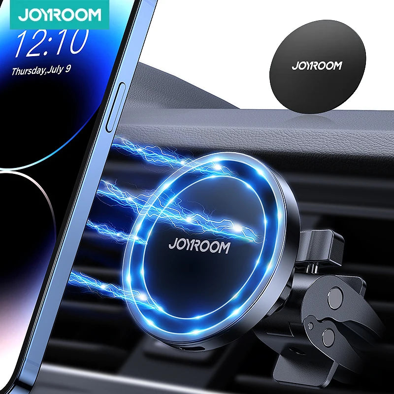 Joyroom 15W Qi Magnetic Car Phone Holder Wireless Charger For iPhone 14 13 12 Series Fast Air Vent Charging Phone Holder Charger