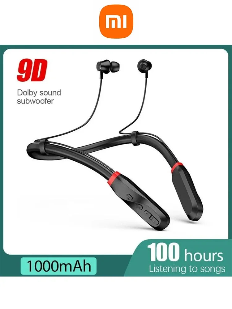 Xiaomi I35 Earphones Bluetooth 5.1 Headphones Sport Earbuds Built-in Mic Neckband Headphone Stereo Earbuds Headset For Running