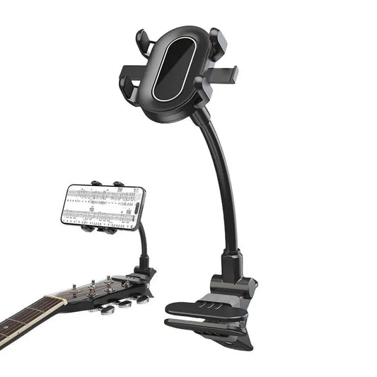 Guitar Head Phone Holder Mobile Phone Bracket For Guitar Headstock Smartphone Stand Multifunctional Cellphone Clip Video